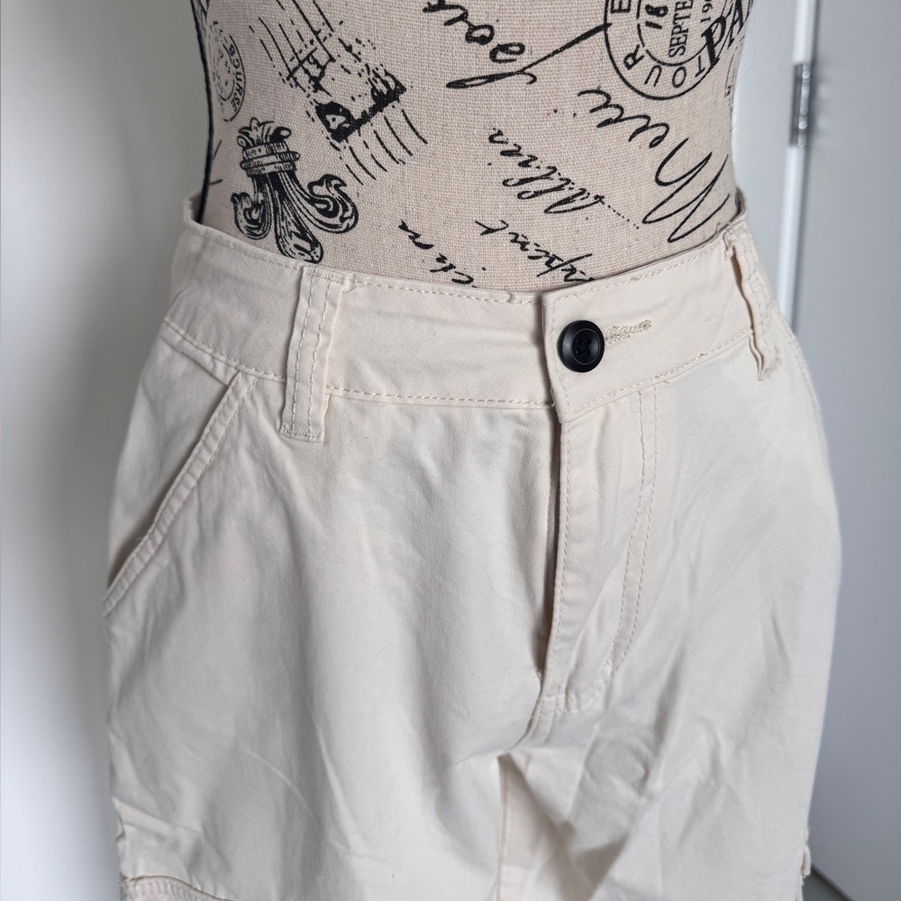 American Bazi Cream Cargo Pants